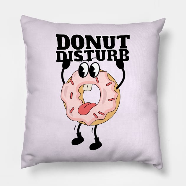 Donut Disturb Pillow by Craftyclicksg