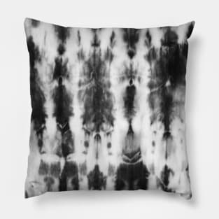 Black and White Tie-Dye Pattern Pillow