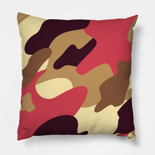 Raspberry Chocolate Pattern Pillow by CateBee8