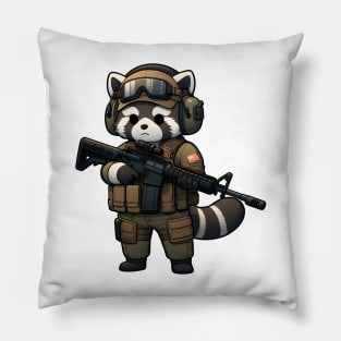 Tactical Tanuki Pillow