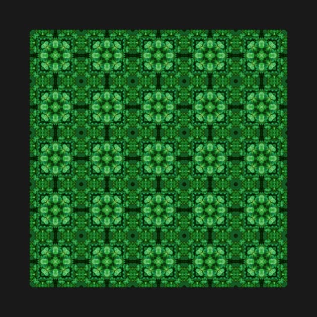 Green Clover Kaleidoscope pattern 1 by Swabcraft