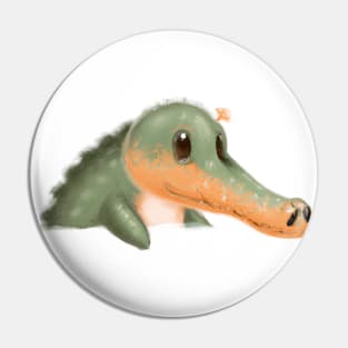 Cute Alligator Drawing Pin