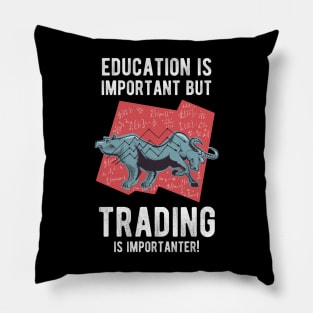 Funny stock market stock trader trading Pillow