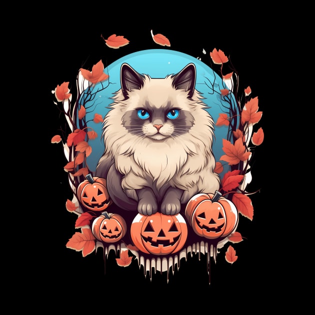 Ragdoll Cat Halloween, Cat Lover by dukito