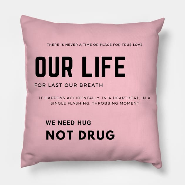 NUGS NOT DRUG Pillow by zackmuse1