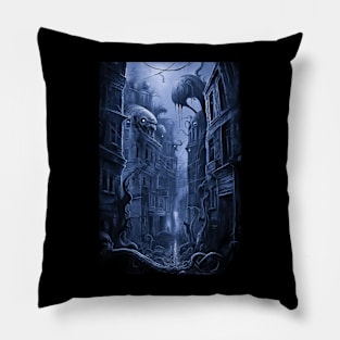 Nightmare Cityscape 01 Pillow