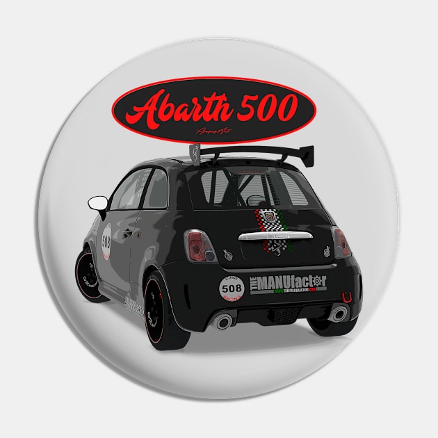 ABARTH 500 508 Back Pin by PjesusArt