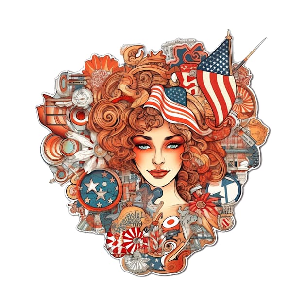 American Beauty - Patriotic Woman Design by InTrendSick