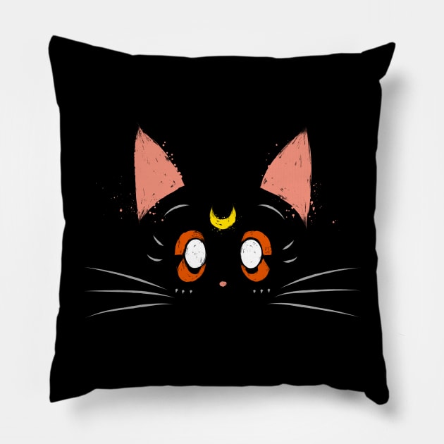 Luna cat Pillow by DrMonekers