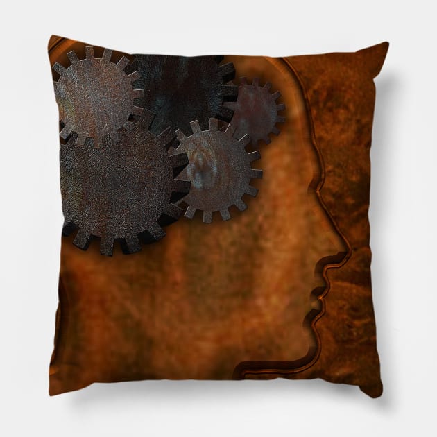 Copper man Pillow by rolffimages