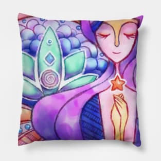 Wishful Lotus Dreams Pillow