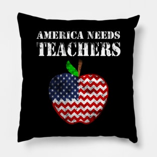 America Needs Teachers American Flag Back To School Gift Pillow