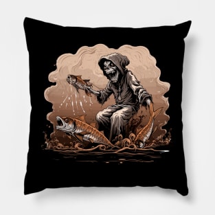 Halloween Fishing Design Pillow