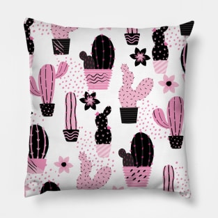 Cute Cactus Pattern (pink) Pillow