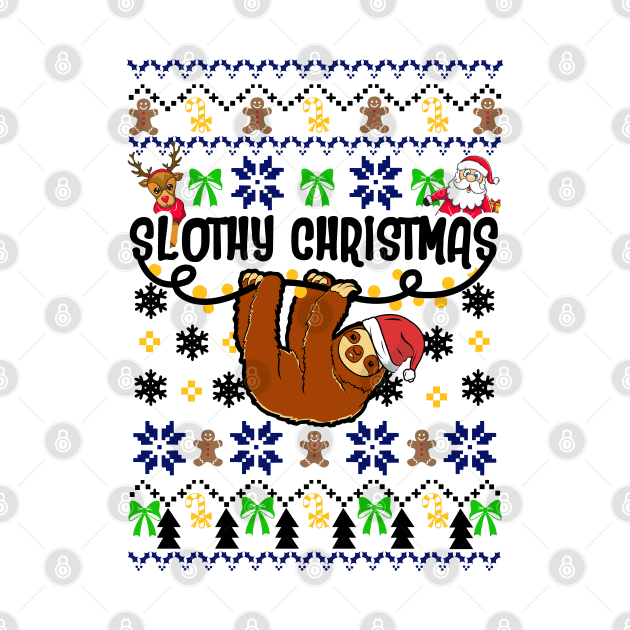 Slothy Ugly Christmas Sweater by KsuAnn