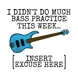 I Didn't Do Much Bass Practice This Week, Bassist Funny T-Shirt