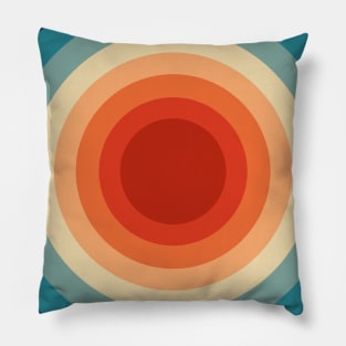 60s Vibe Concentric Circles Pillow