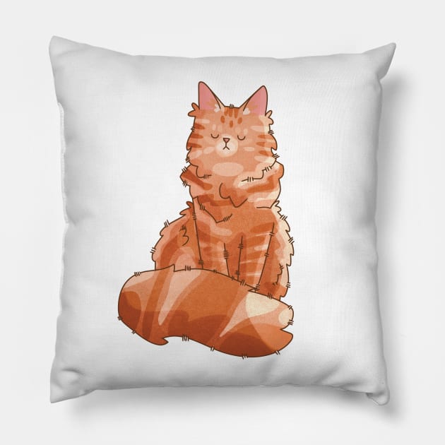 Red Maine Coon Furbaby Gifts for Cat Lovers Pillow by Feline Emporium