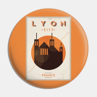 Lyon Poster Design Pin