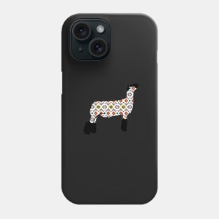 Aztec Market Wether Lamb Silhouette 2 - NOT FOR RESALE WITHOUT PERMISSION Phone Case