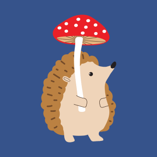 Hedgehog holding a mushroom T-Shirt