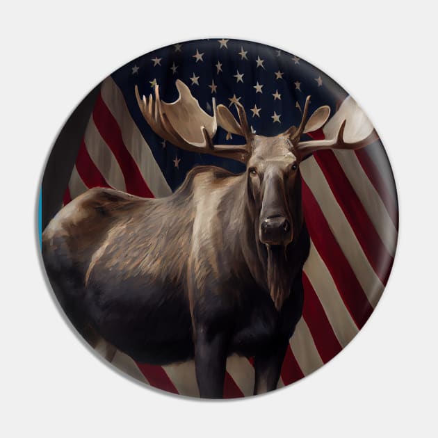 American Moose Pin by ABART BY ALEXST 