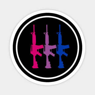 Bisexual Pride Flag Rifles Magnet