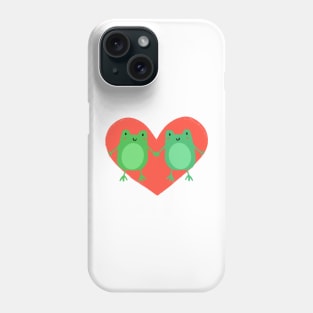 ranas tiernas enamoradas en san valentin Phone Case