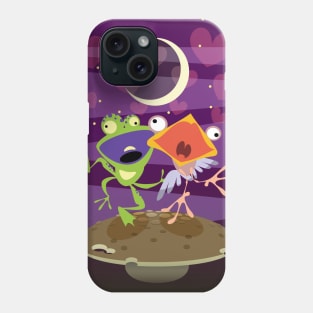 Funny Frog And Bird Singing Phone Case