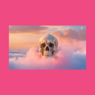 skull among pink clouds T-Shirt