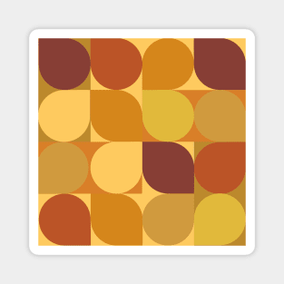 Midcentury Seasons Pattern Autumn Magnet