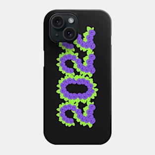 2022 formed with purple roses and green leaves Phone Case