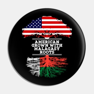 American Grown With Malagasy Roots - Gift for Malagasy From Madagascar Pin