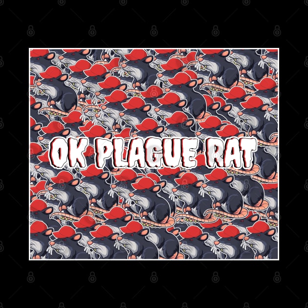 OK Plague Rat Red Hat Crowd Design Square by aaallsmiles