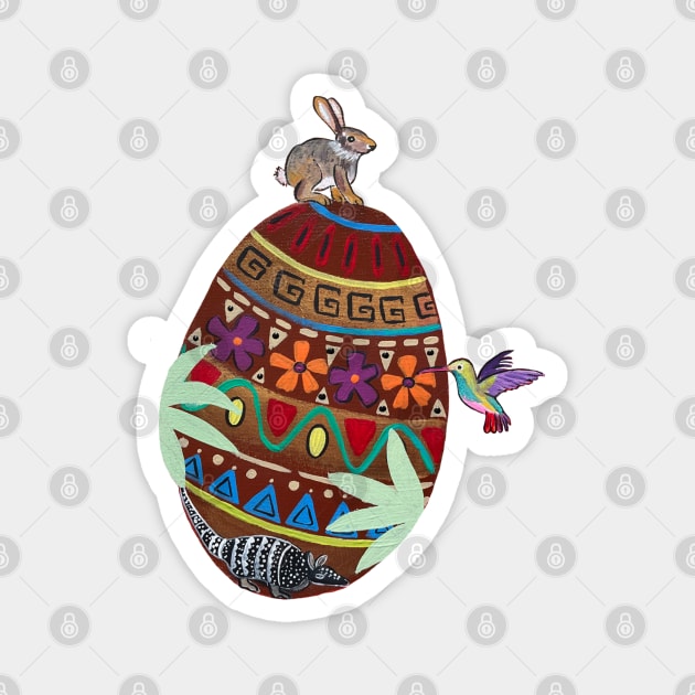 Rainforest Easter Bunny Magnet by MagaliModoux