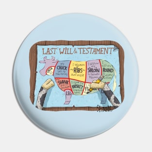 Cow Will & Testament Pin