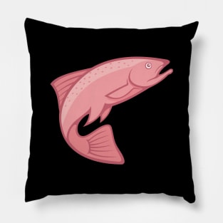 Salmon Lineart Pillow