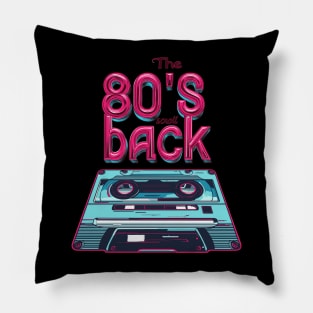 80's back cassette perspective Pillow