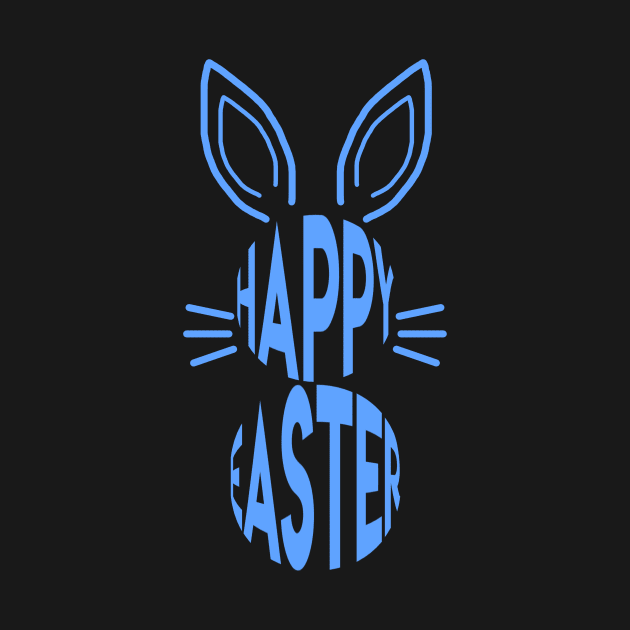 Easter bunny with Happy Easter lettering by Dominic Becker