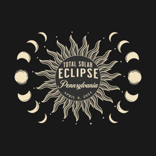 Total Solar Eclipse Pennsylvania USA April 2024 T-Shirt