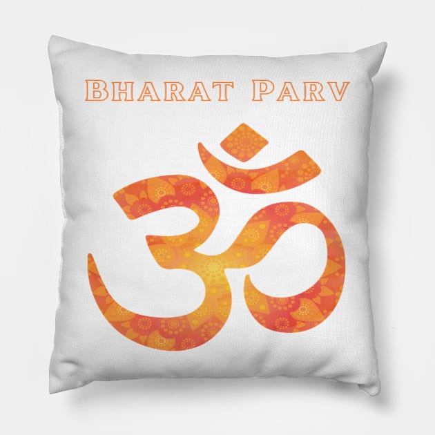 Bharat Parv - OM Pillow by Bharat Parv