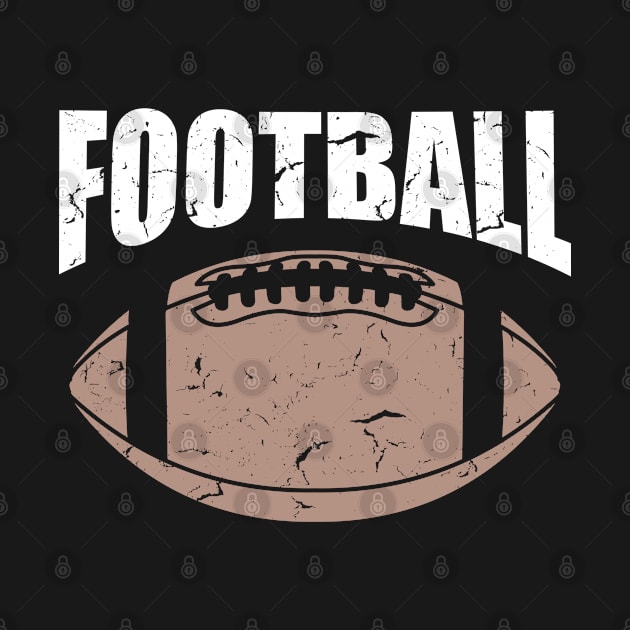 Distressed Text, Awesome Football Sports Lover Gift For Men, Women & Kids by Art Like Wow Designs