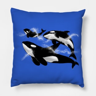 Orca Family Pillow