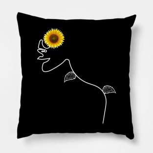 Rise, Shine and be Happy | One Line Drawing | One Line Art | Minimal | Minimalist Pillow