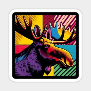 Majestic Moose Pop Art - Wilderness Statement Magnet