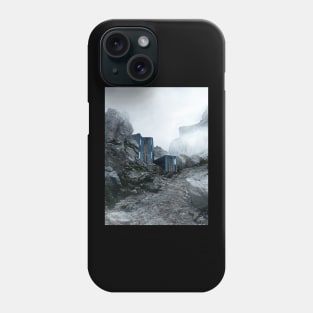 Buildings In The Foggy Mountains Phone Case