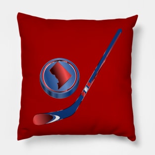 NHL -DC RWB Stick Blue Red Puck Pillow