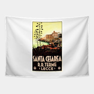 SANTA CESAREA TERME Italy Sea Side Coast Vintage Italian Travel Tapestry