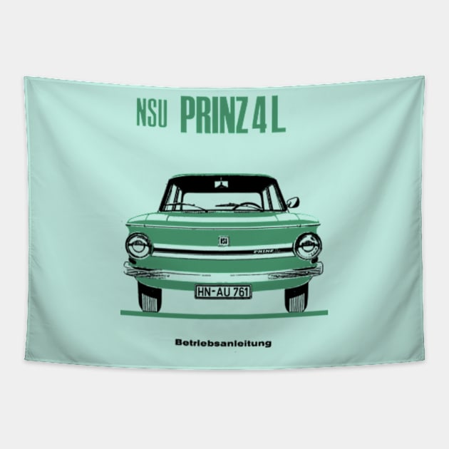 NSU PRINZ 4L - owners handbook Tapestry by Throwback Motors