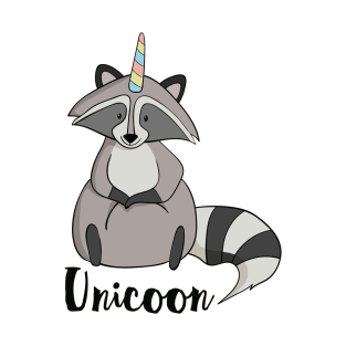 Unicoon, Funny Raccoon With Unicorn Horn T-Shirt